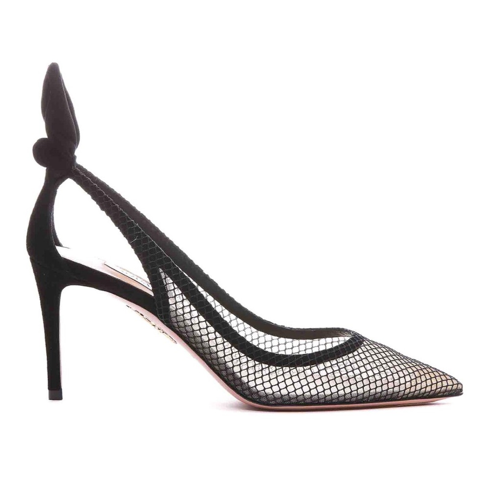 Aquazzura Black Bow Tie Pumps 105
